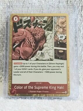3/$25 Mint Rare One Piece Color of the... Holo Event Card OP12-018 by Bandai!!